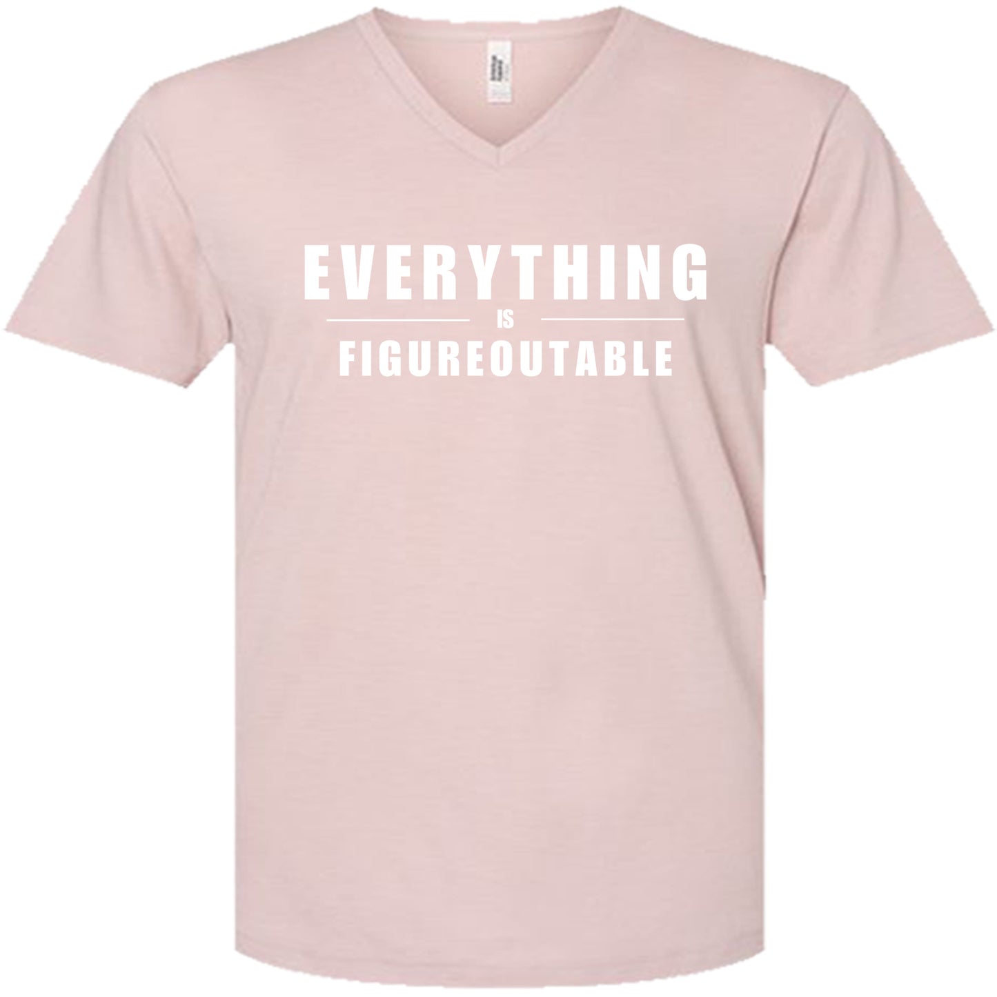 EVERYTHING IS FIGUREOUTABLE (Block) | V-Neck Short Sleeve Shirts