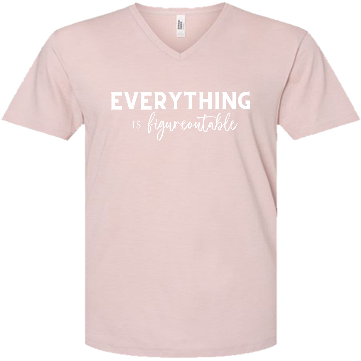 EVERYTHING IS FIGUREOUTABLE (Script) | V-Neck Short Sleeve Shirts