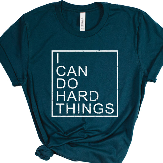 I CAN DO HARD THINGS (Block) | Short Sleeve T-Shirts
