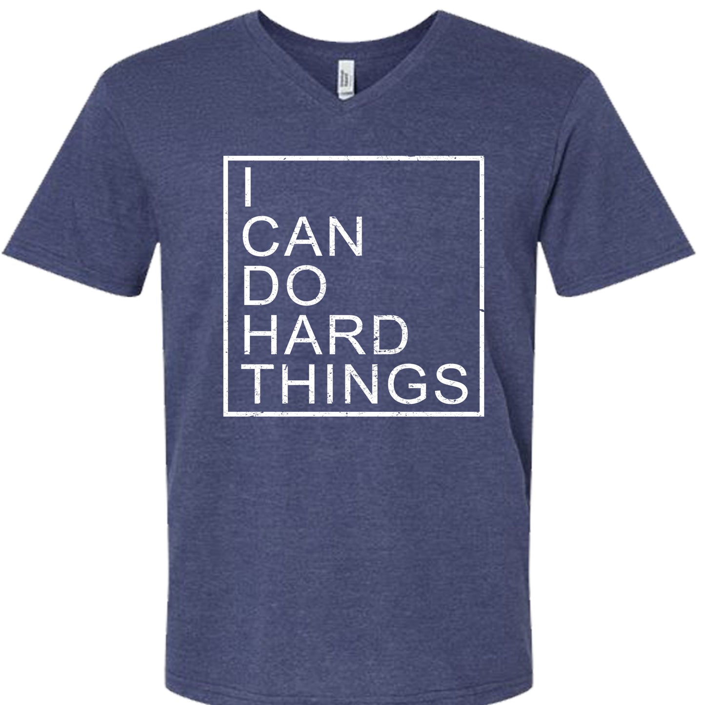 I CAN DO HARD THINGS (Block) | V-Neck Short Sleeve T-Shirts