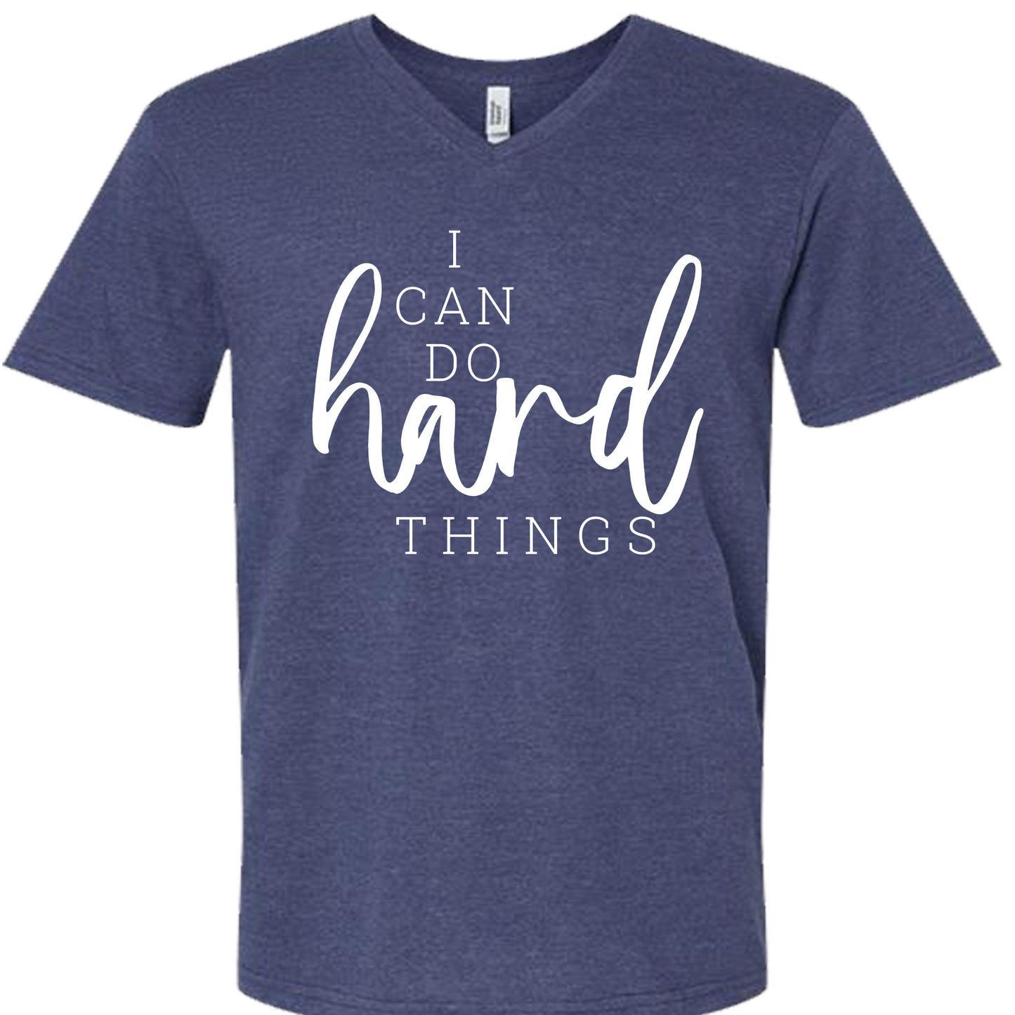I CAN DO HARD THINGS (Script) | V-Neck Short Sleeve T-Shirts