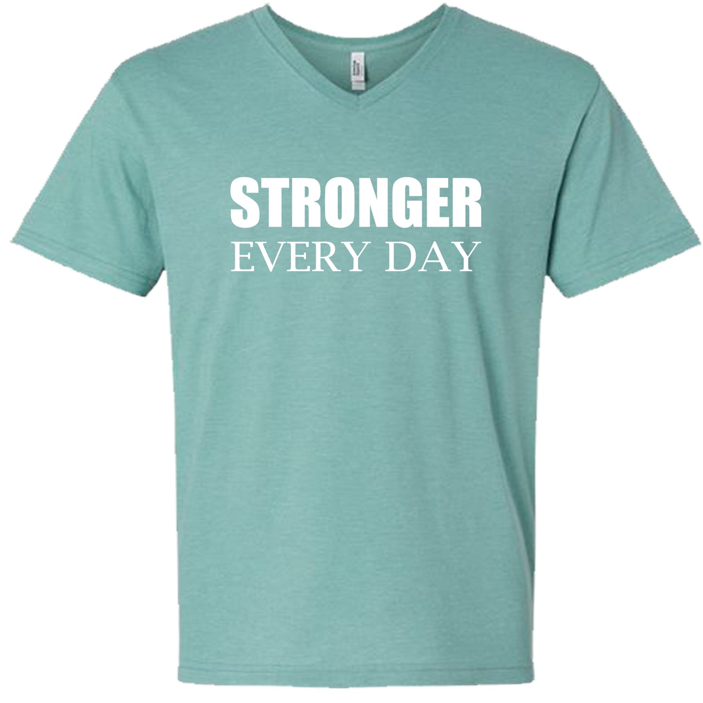 STRONGER EVERY DAY (Block) | V-Neck Short Sleeve Shirts