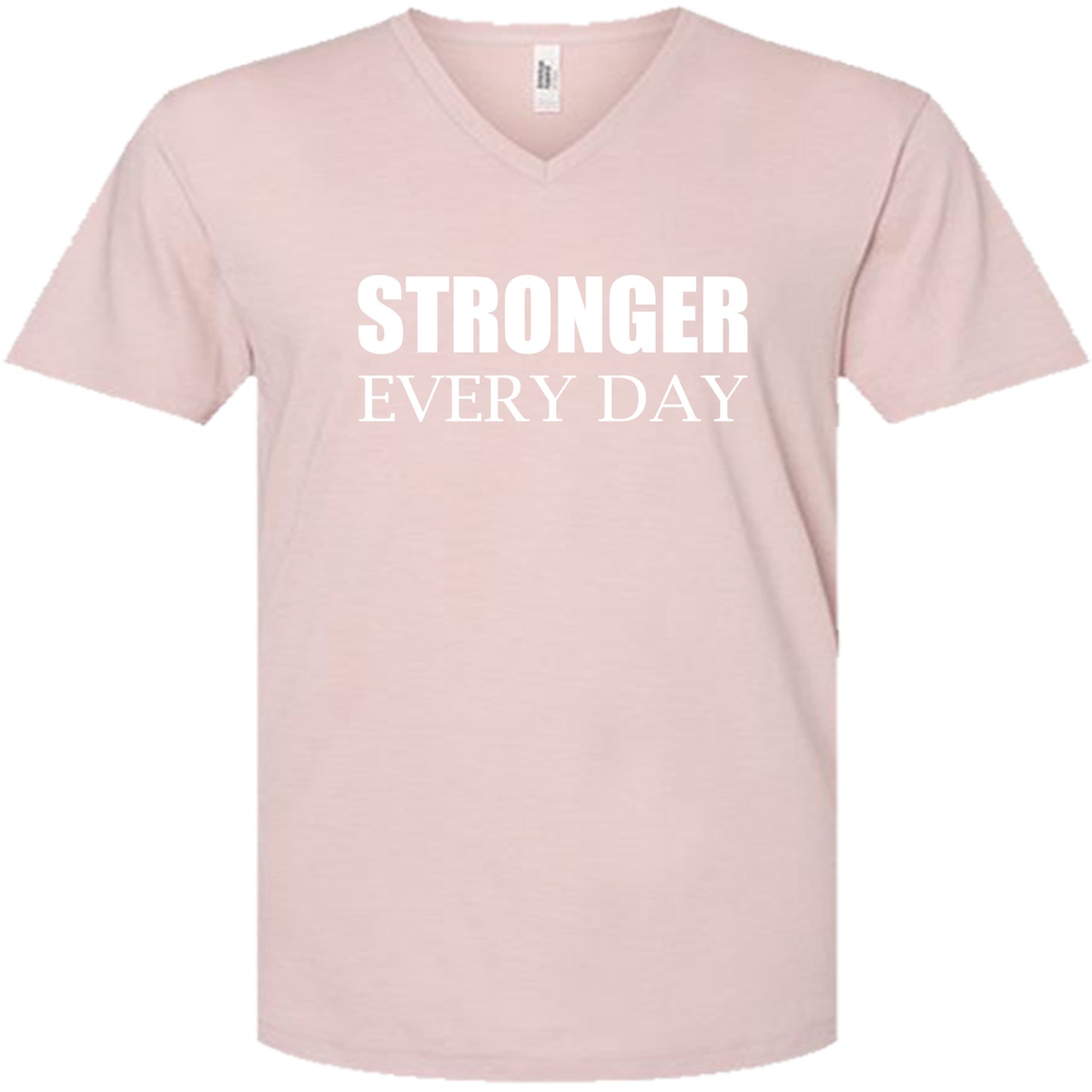 STRONGER EVERY DAY (Block) | V-Neck Short Sleeve Shirts