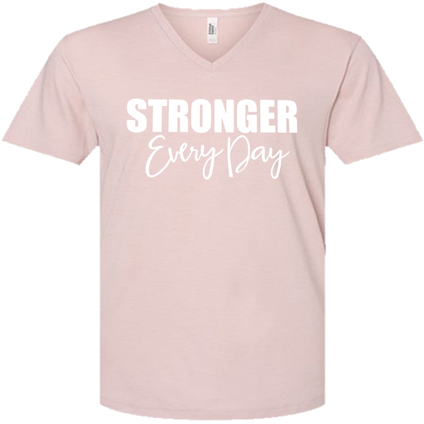 STRONGER EVERY DAY (Script) | V-Neck Short Sleeve Shirts