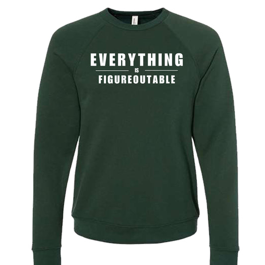 EVERYTHING IS FIGUREOUTABLE (Block) | Crewneck Lightweight Sweatshirts