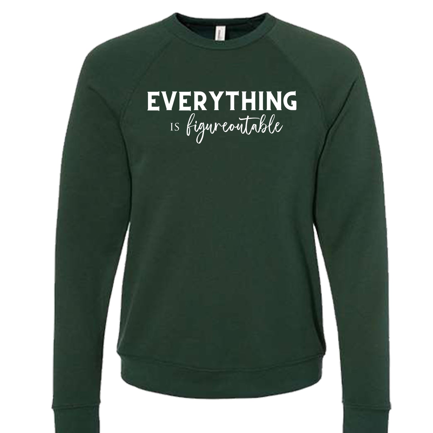 EVERYTHING IS FIGUREOUTABLE (Script) | Crewneck Lightweight Sweatshirts