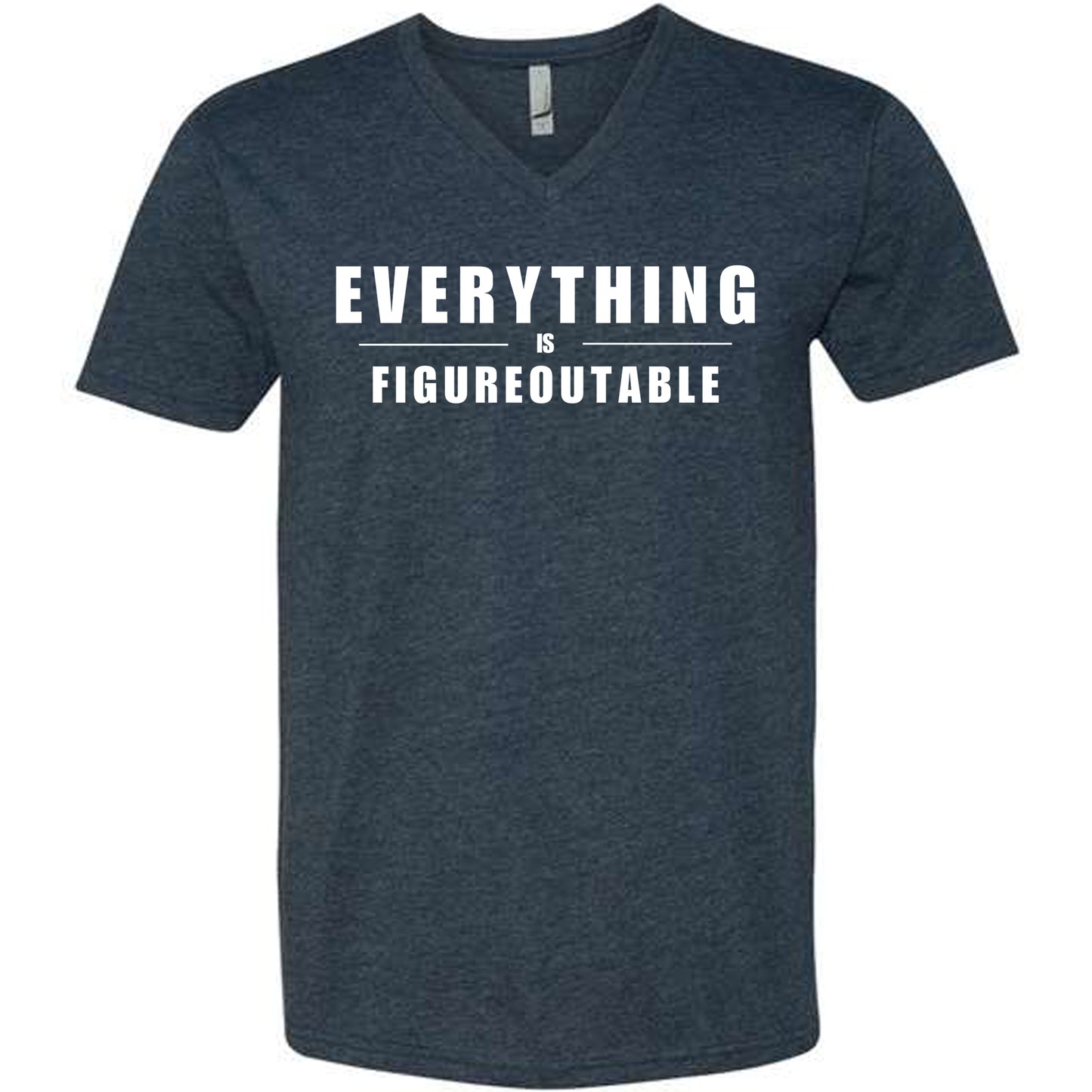 EVERYTHING IS FIGUREOUTABLE (Block) | V-Neck Short Sleeve Shirts