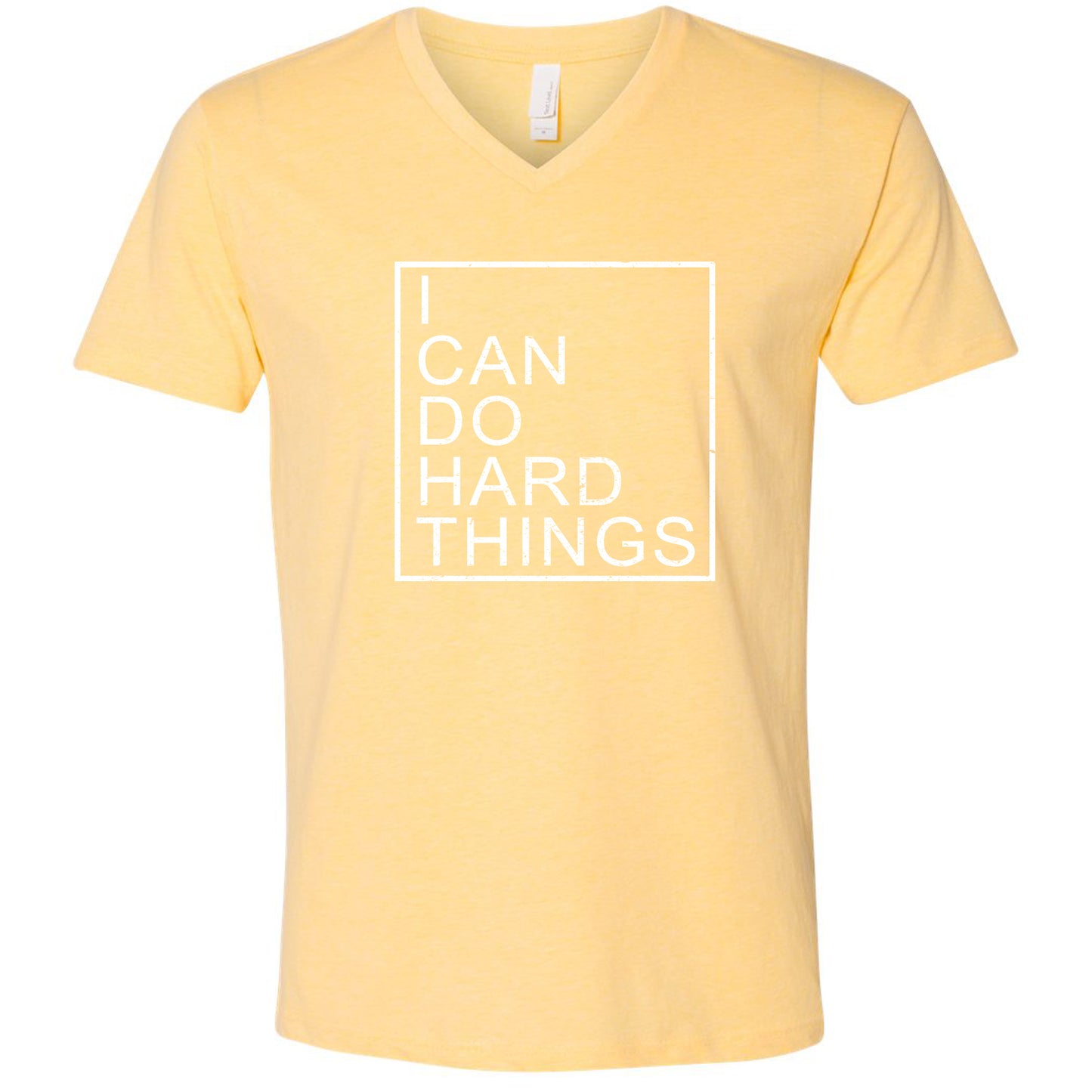 I CAN DO HARD THINGS (Block) | V-Neck Short Sleeve T-Shirts