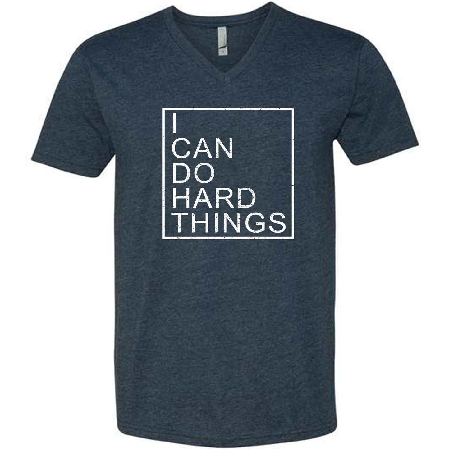 I CAN DO HARD THINGS (Block) | V-Neck Short Sleeve T-Shirts