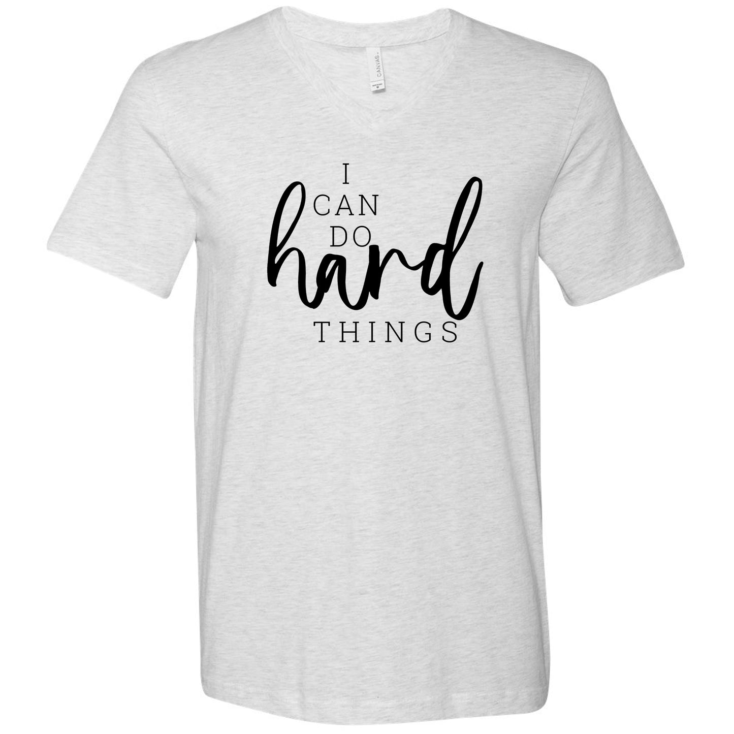 I CAN DO HARD THINGS (Script) | V-Neck Short Sleeve T-Shirts