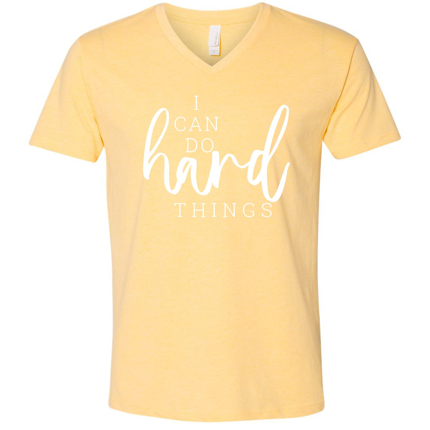 I CAN DO HARD THINGS (Script) | V-Neck Short Sleeve T-Shirts