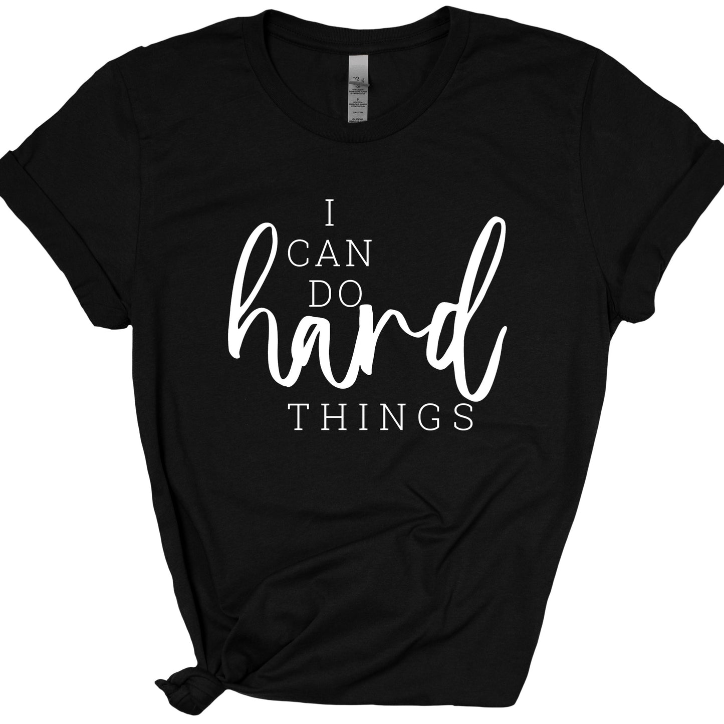 I CAN DO HARD THINGS (Script) | Short Sleeve T-Shirts