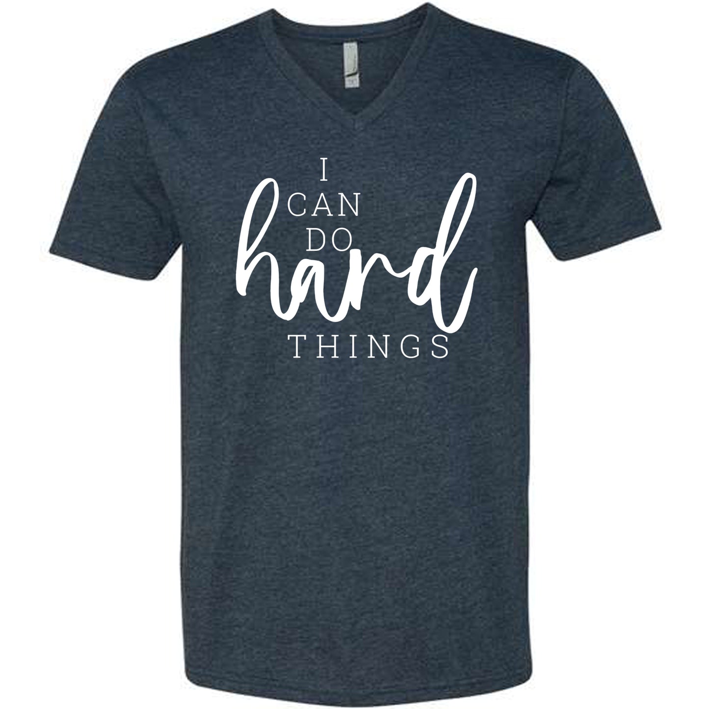 I CAN DO HARD THINGS (Script) | V-Neck Short Sleeve T-Shirts