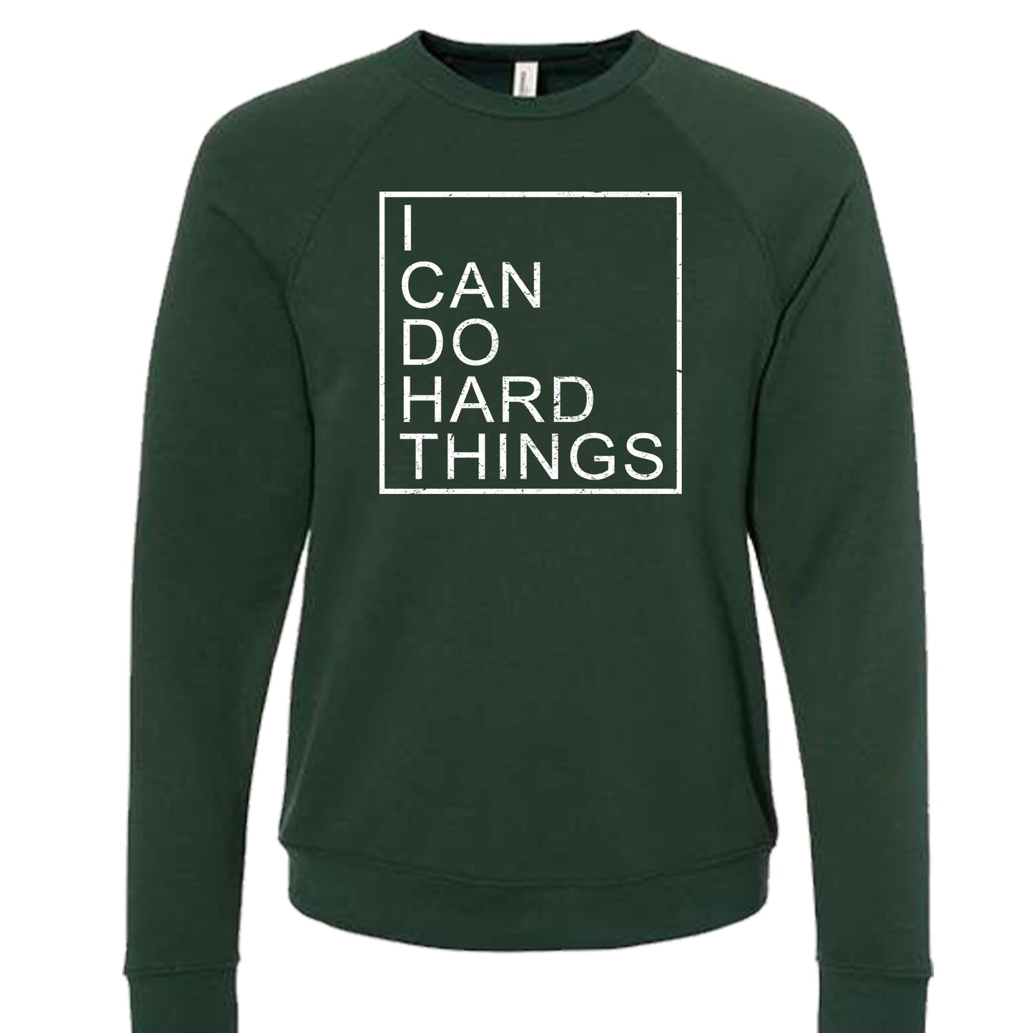 I CAN DO HARD THINGS (Block) | Crewneck Lightweight Sweatshirts