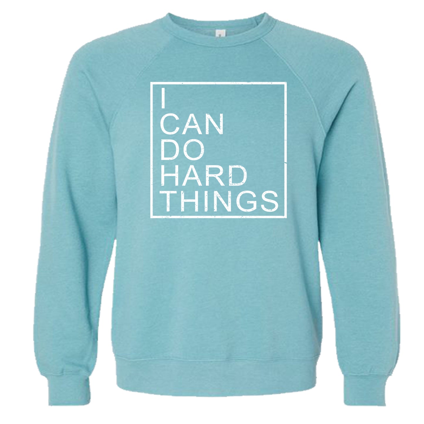 I CAN DO HARD THINGS (Block) | Crewneck Lightweight Sweatshirts