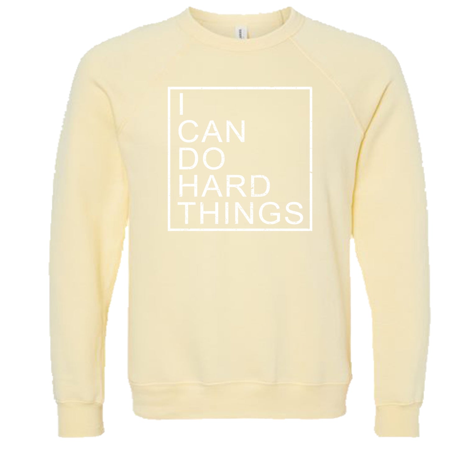 I CAN DO HARD THINGS (Block) | Crewneck Lightweight Sweatshirts