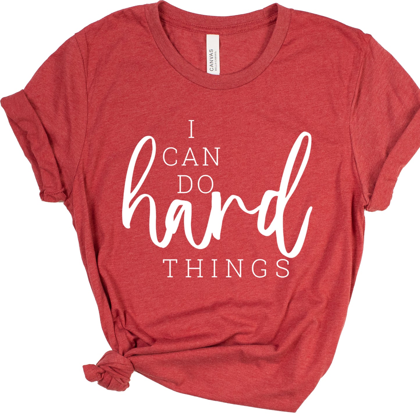 I CAN DO HARD THINGS (Script) | Short Sleeve T-Shirts