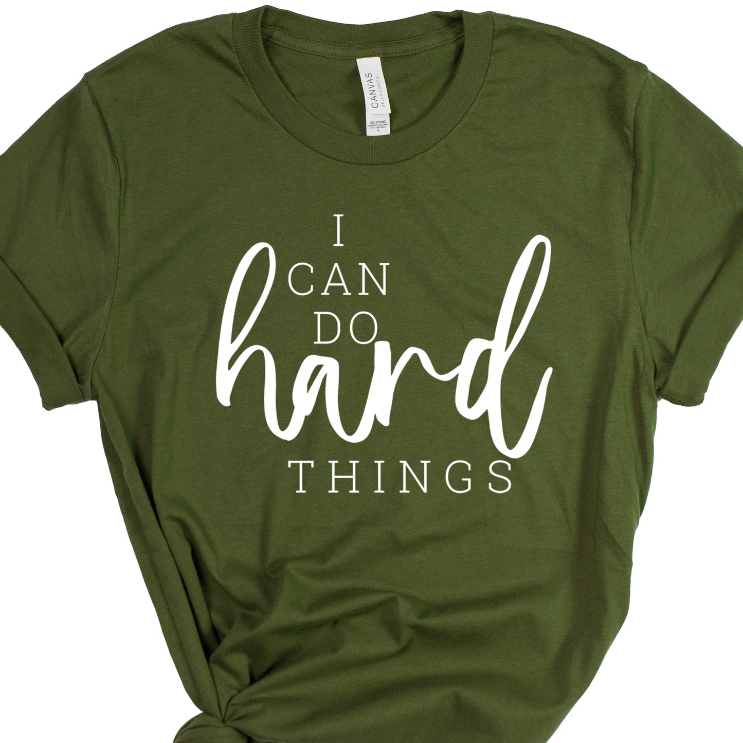 I CAN DO HARD THINGS (Script) | Short Sleeve T-Shirts