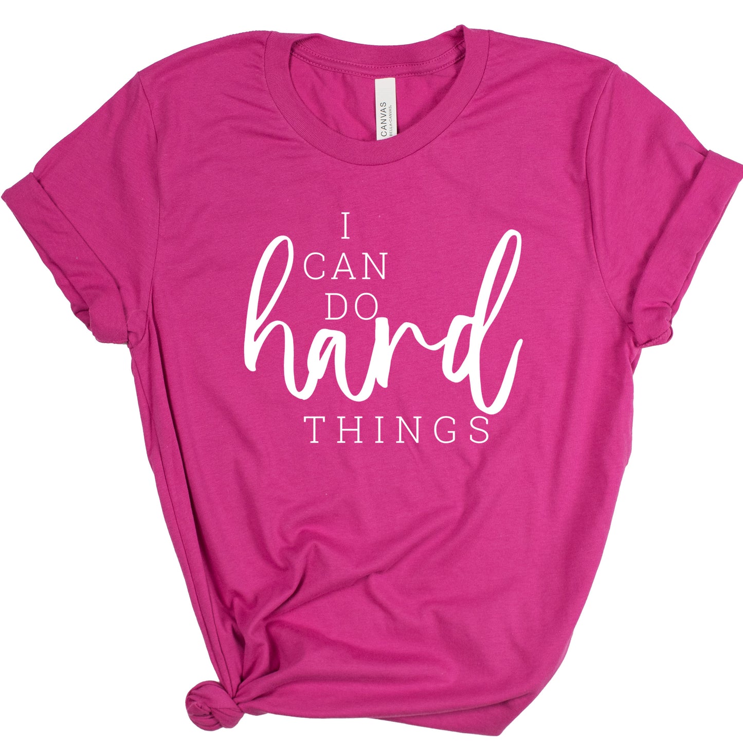 I CAN DO HARD THINGS (Script) | Short Sleeve T-Shirts