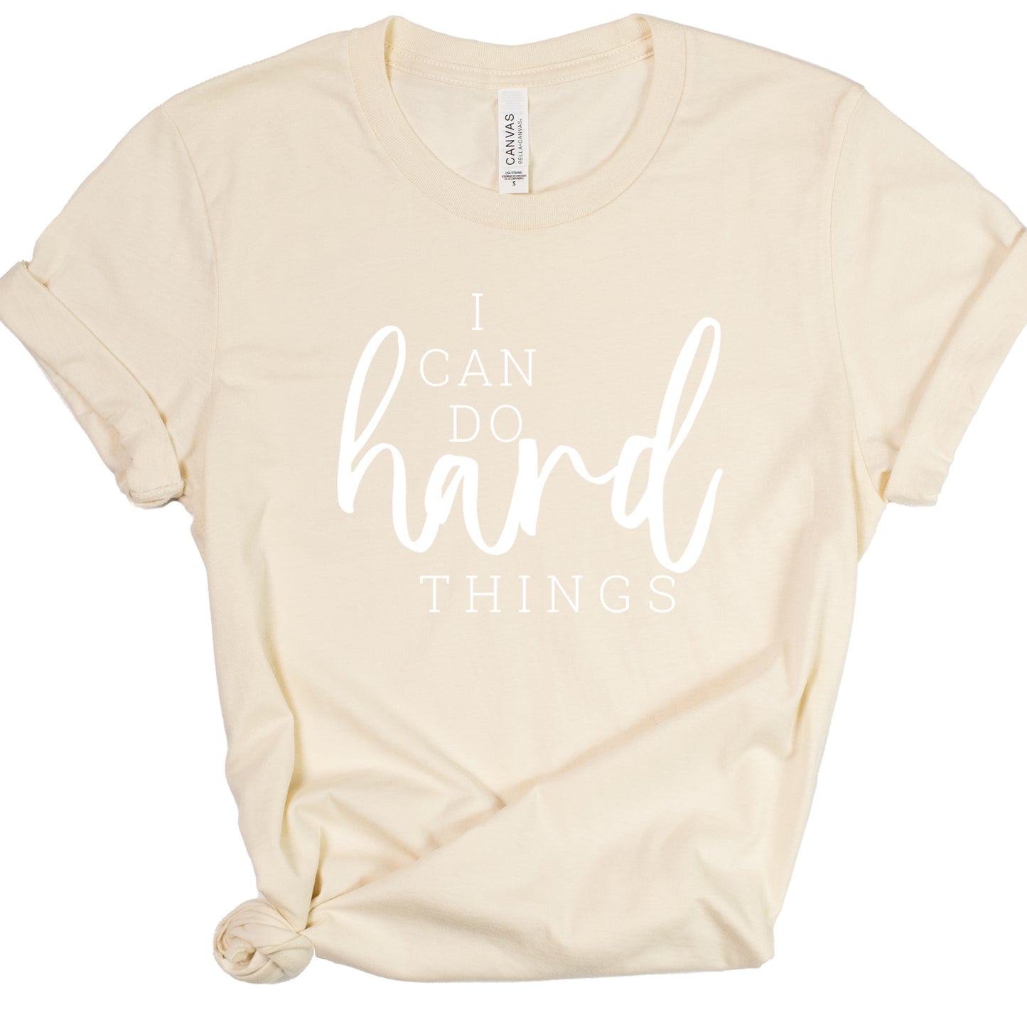 I CAN DO HARD THINGS (Script) | Short Sleeve T-Shirts