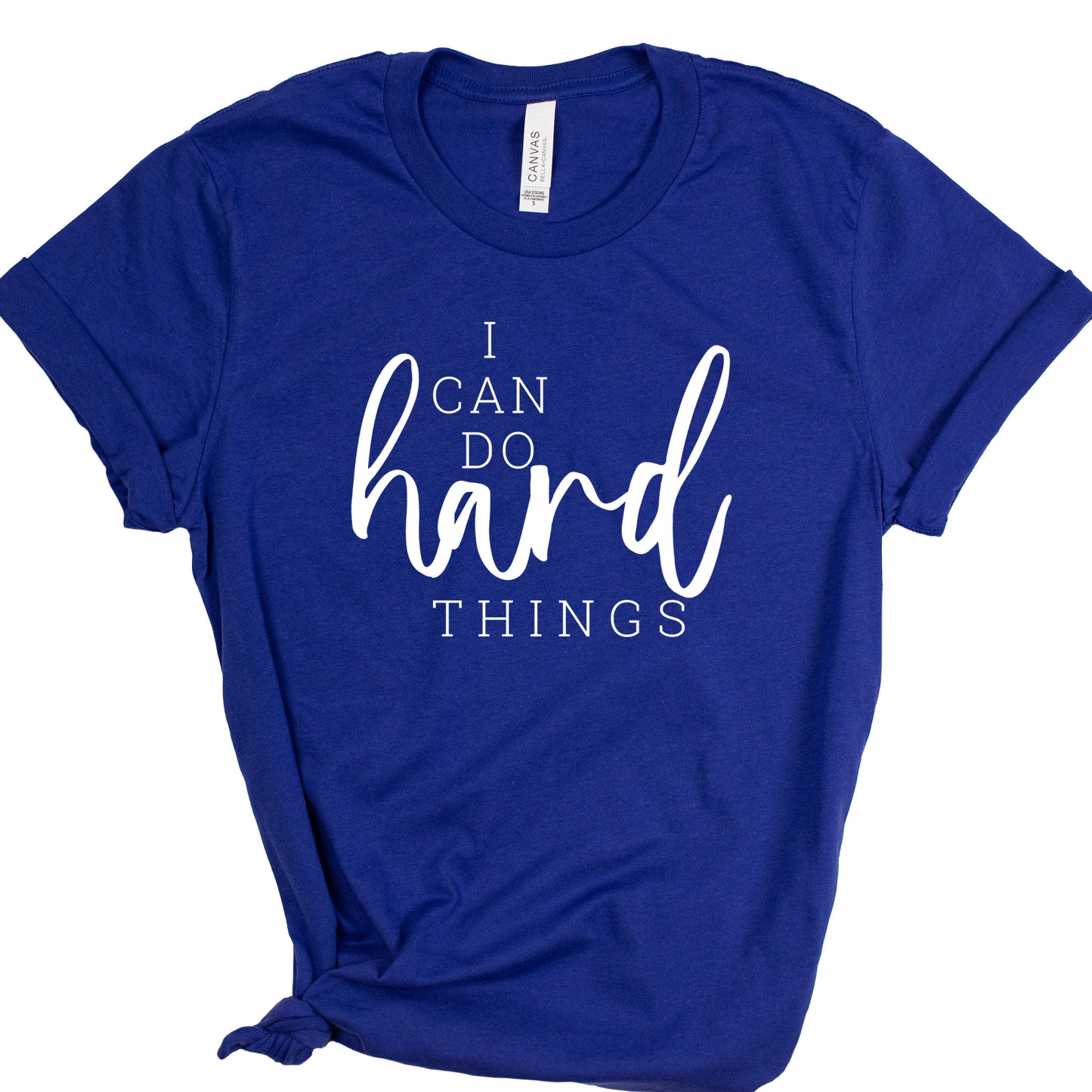 I CAN DO HARD THINGS (Script) | Short Sleeve T-Shirts