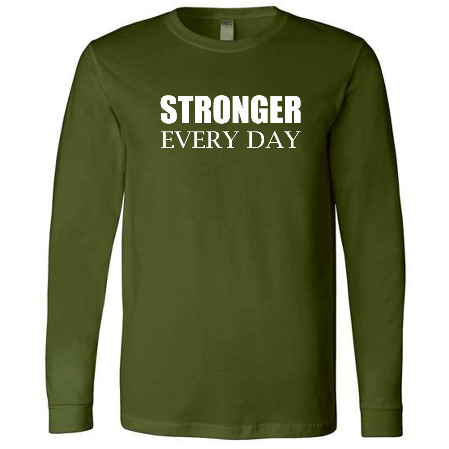 STRONGER EVERY DAY (Block) | Long Sleeve T-Shirts