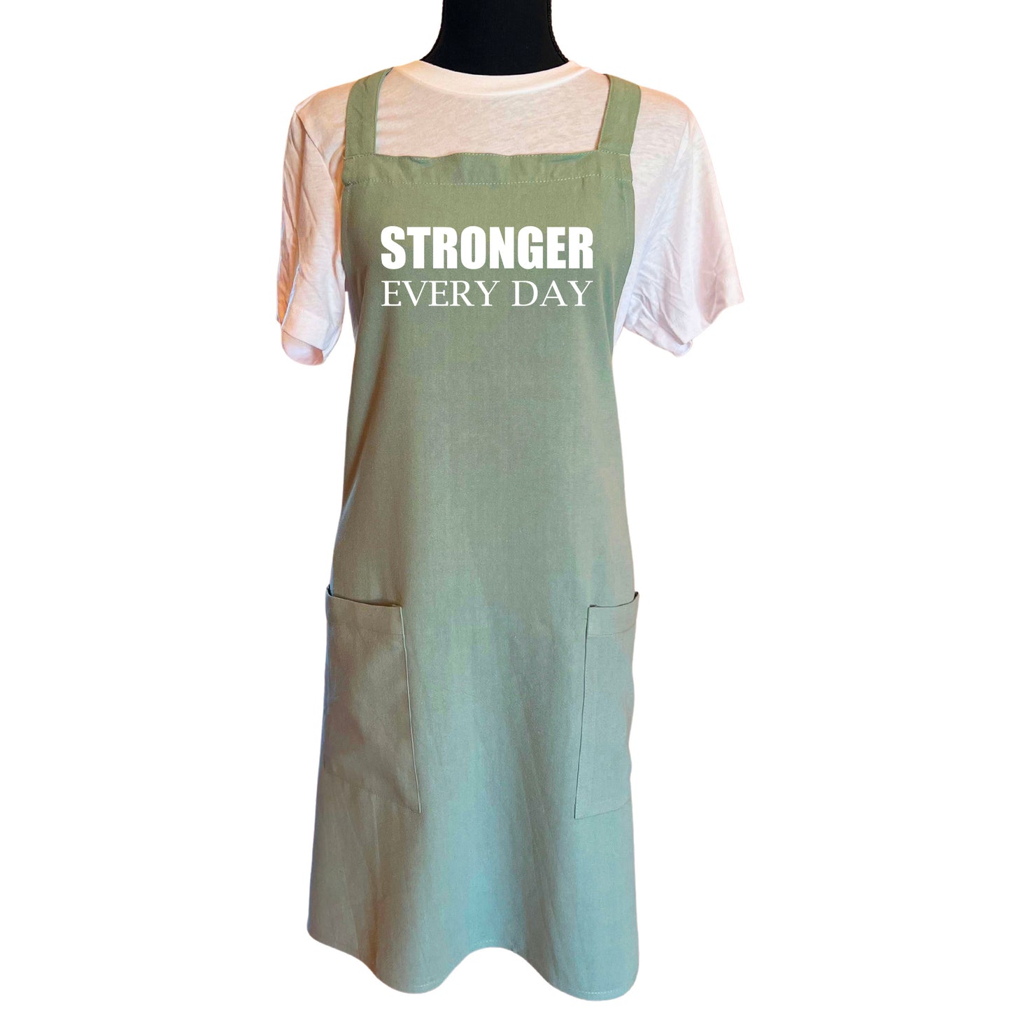 STRONGER EVERY DAY (Block) | Apron