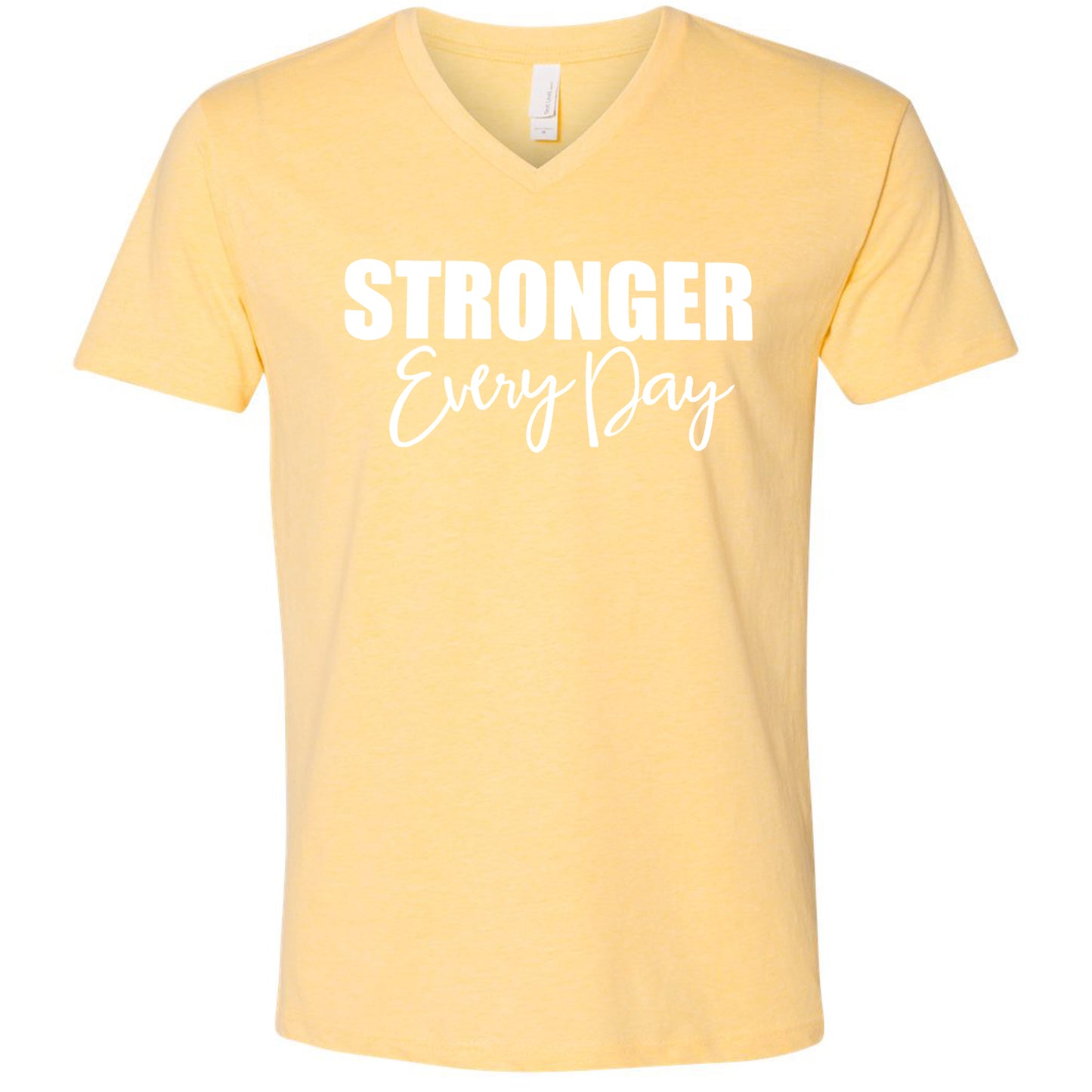 STRONGER EVERY DAY (Script) | V-Neck Short Sleeve Shirts