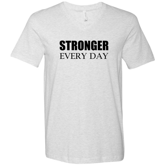 STRONGER EVERY DAY (Block) | V-Neck Short Sleeve Shirts