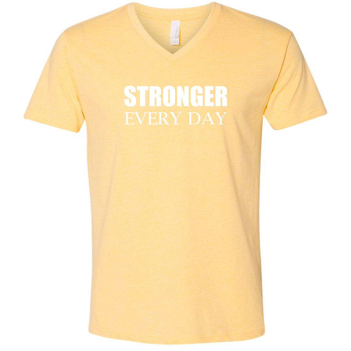 STRONGER EVERY DAY (Block) | V-Neck Short Sleeve Shirts