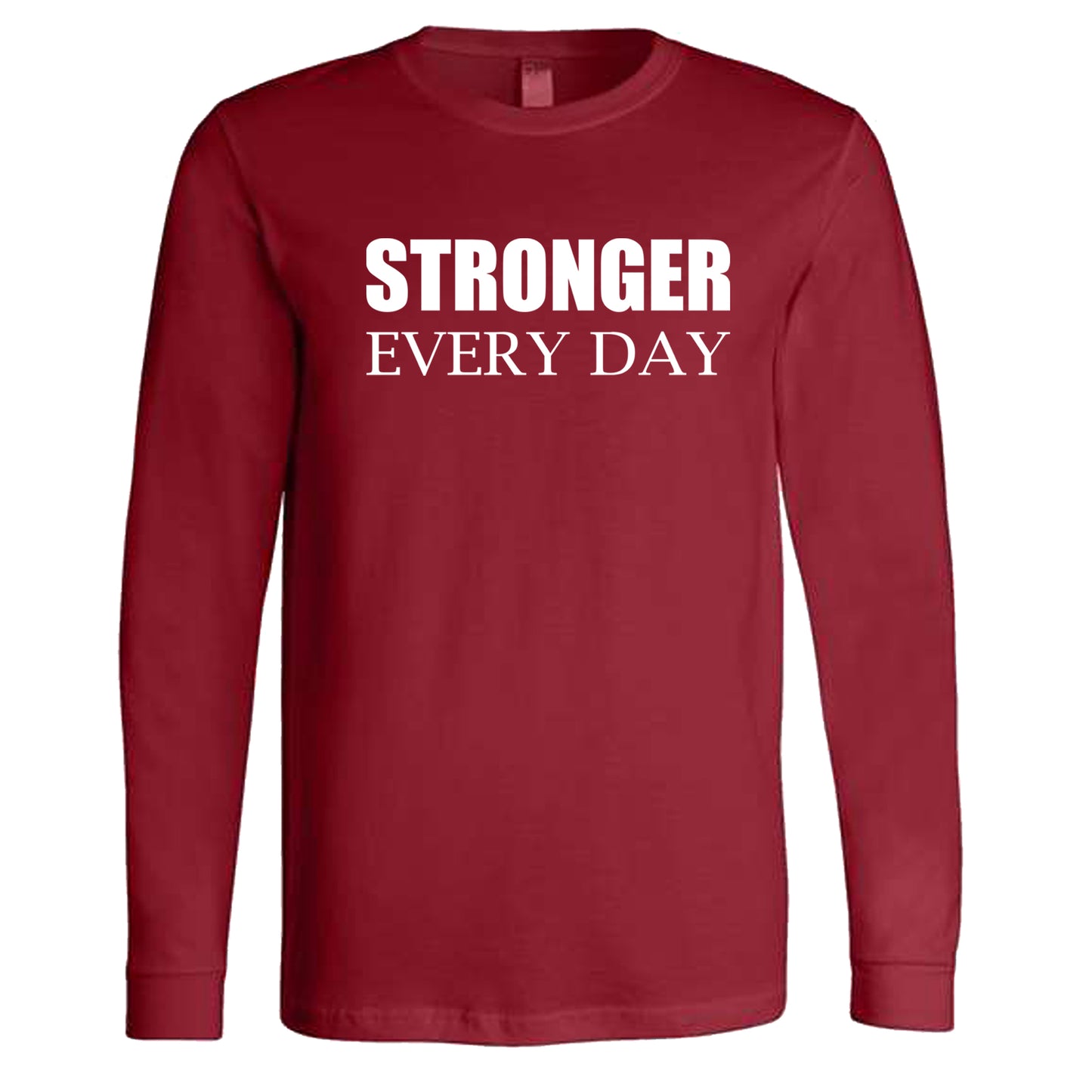 STRONGER EVERY DAY (Block) | Long Sleeve T-Shirts