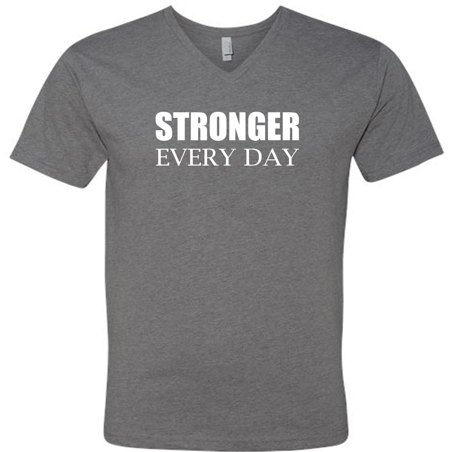 STRONGER EVERY DAY (Block) | V-Neck Short Sleeve Shirts